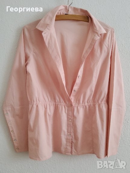 Розова риза с дълги ръкави, снимка 1