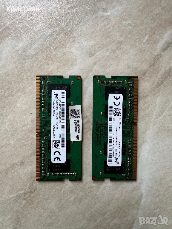 Рам памет Micron DDR4 2400MHz 2x4 GB (8 GB), снимка 1