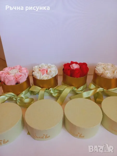 Луксозна кутия със 7 рози сапунени ароматни, снимка 1