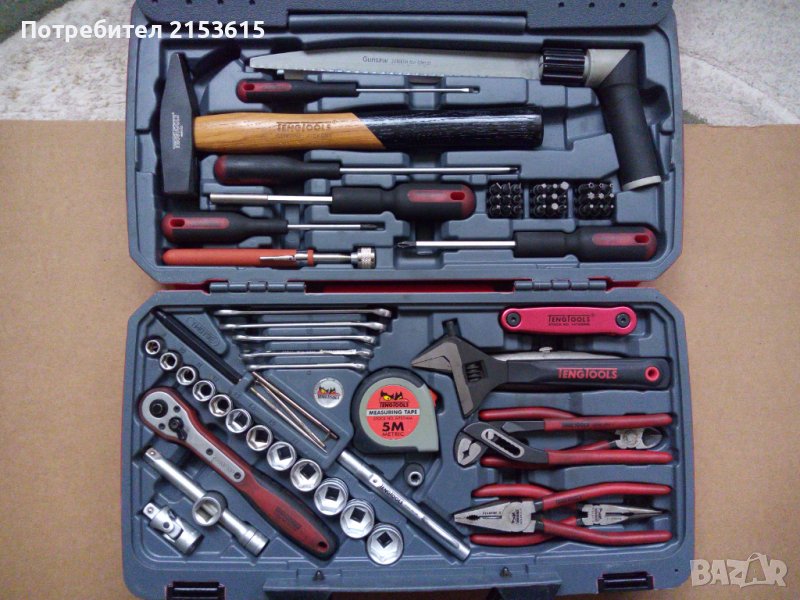 TENG TOOLS куфар качествена гидория 3/8 79части вложки отвертки клещи, снимка 1