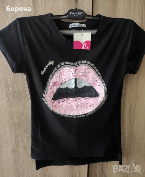 Нова тениска с пайети, снимка 1