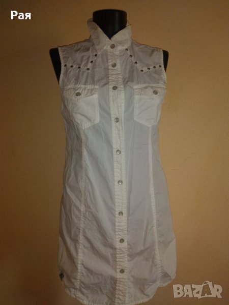 Бяла спортно елегантна фирмена рокля / сукман , снимка 1