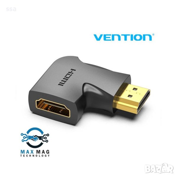 Адаптер HDMI Vertical Flat 90 градуса M/F – Vention AIPB0, снимка 1