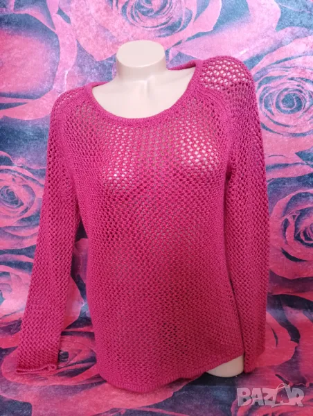 Малиново червена блуза Плетиво Л, снимка 1