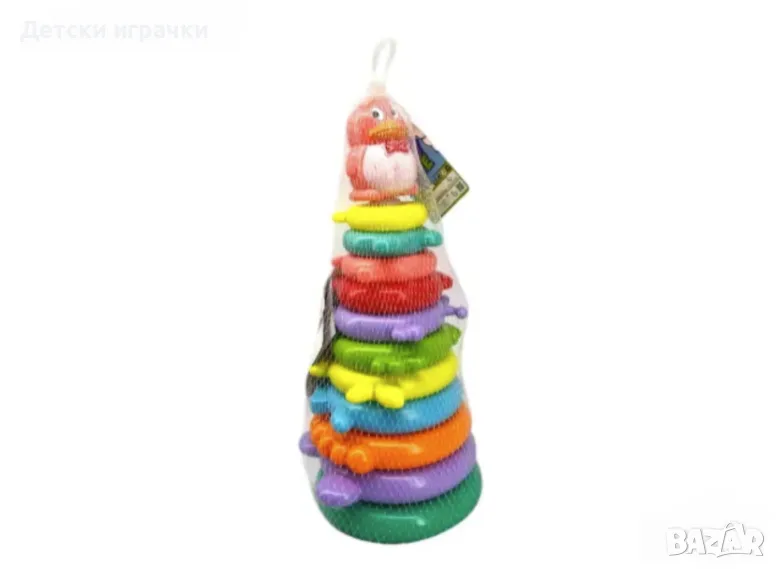 Детски големи рингове Пингвин 43см, пъзел за нанизване, снимка 1