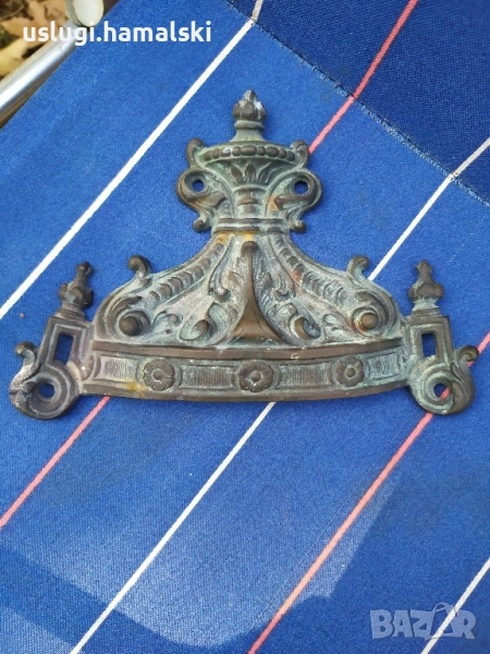 Стара бронзова апликация, снимка 1