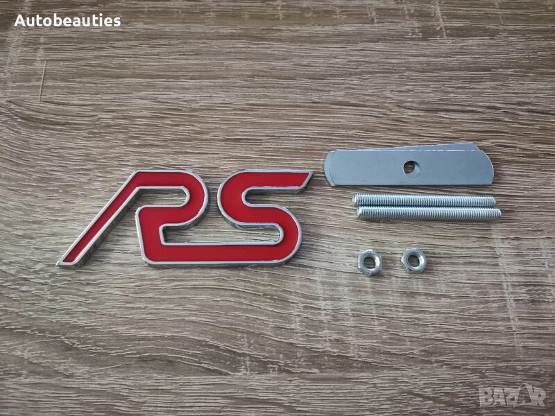 червена емблема за решетка Ford RS, снимка 1