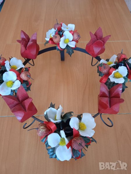 Кръгъл свещник четворка , снимка 1