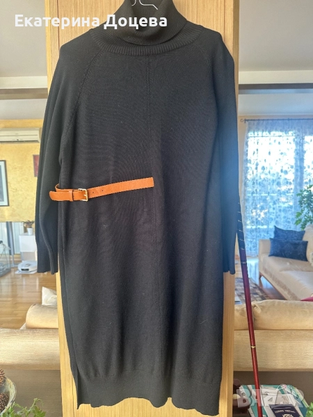 Черна рокля плетиво, снимка 1