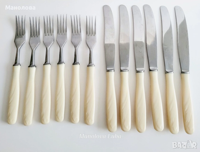 Стари руски прибори за хранене, вилици и ножове., снимка 1