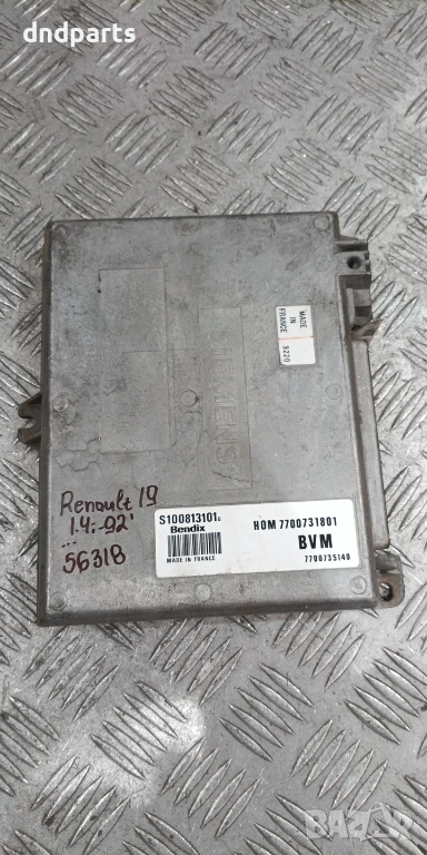 Компютър Renault 19 1.4i 1992г. S100813101 7700731801 , снимка 1