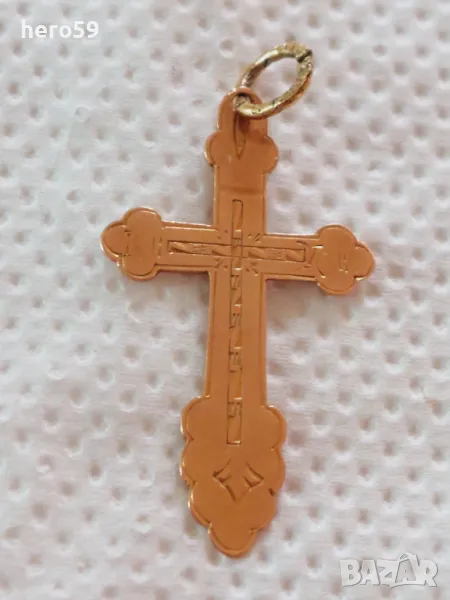 Царска Русия- златен кръст 56 проба-14 карата Продаден, снимка 1