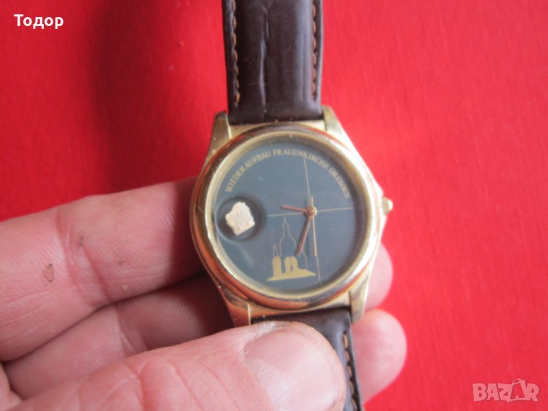 Позлатен арт часовник Дрезден , снимка 1