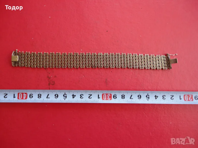 Страхотна позлатена сребърна гривна 925 , снимка 1