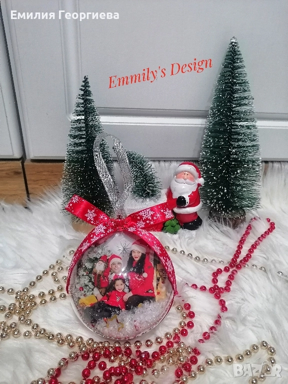Коледни топки със снимки на най- ниски цени , снимка 1