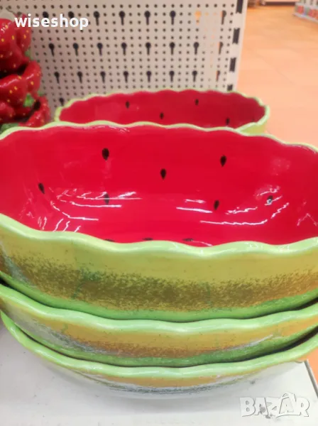 Керамична купа за плодове тип диня, снимка 1
