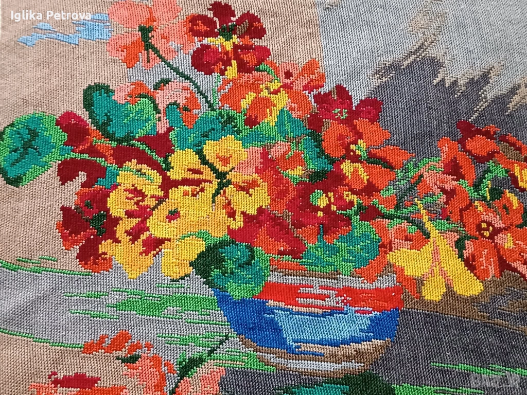 Гоблен -Ваза с цветя, снимка 1