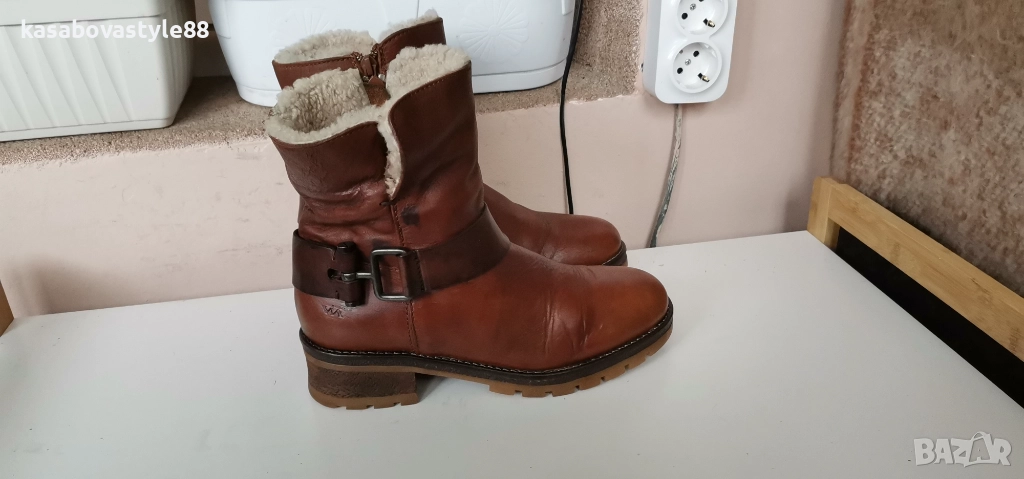 Ботуши Via естествена кожа , снимка 1