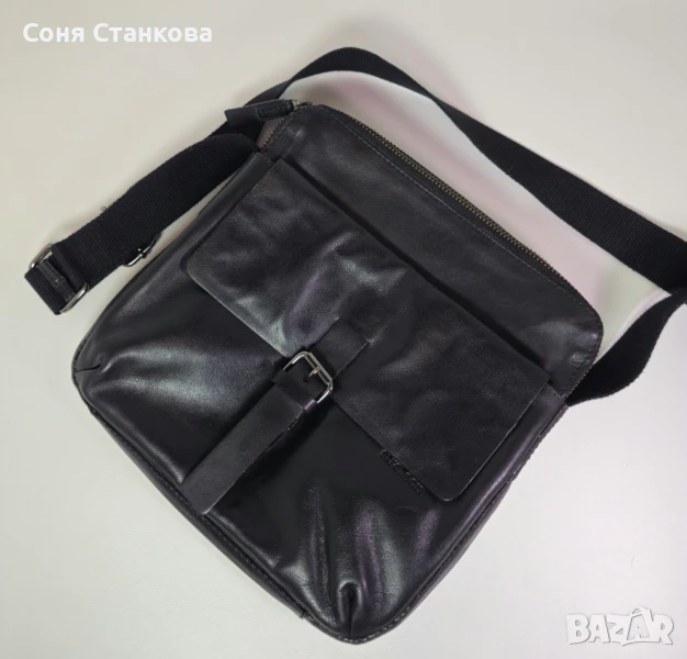 STRELLSON - Мъжка чанта за през рамо - естествена кожа, снимка 1