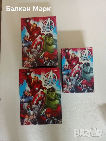 Продавам комплект от 3 картонени кутии с дизайн Marvel 🦸‍♂️🦸‍♀️, снимка 2 - Други - 50821930