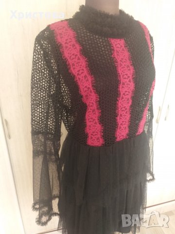 НОВА с етикет официална рокля с тюл и дантела  - 50,00лв., снимка 3 - Рокли - 32948191