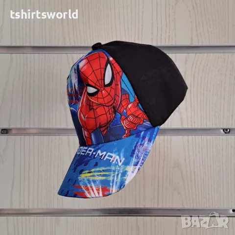 Нова детска шапка с козирка СпайдърМен (SpiderMan) в черен цвят, снимка 2 - Шапки, шалове и ръкавици - 47676719