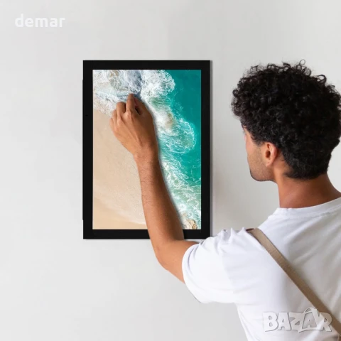 Okydoky Затворена бяла дъска с дървена рамка (MMB-3040), снимка 4 - Други стоки за дома - 51166266