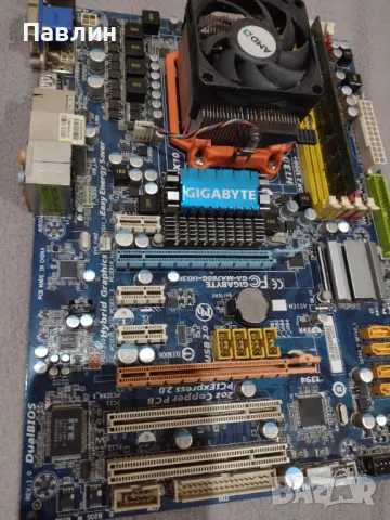 Дъно GIGABYTE с процсор и рам, снимка 2 - Дънни платки - 48999400