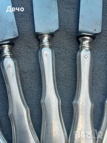 Berndord 100 годишни 8 Alpaca Silver  дебело посребрени ножове.Много качествени и без забележки., снимка 9 - Антикварни и старинни предмети - 50479884