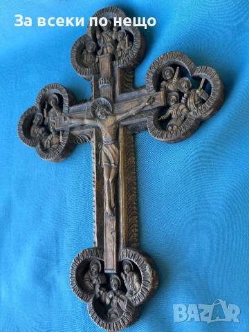 УНИКАЛЕН Стар кръст , Исус Христос , ДЪРВОРЕЗБА, снимка 3 - Други ценни предмети - 50900598