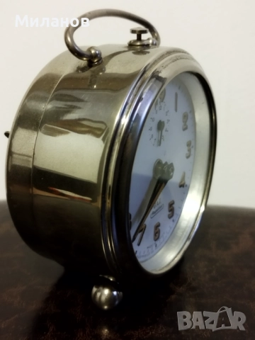 Стар механичен будилник, настолен часовник, снимка 7 - Антикварни и старинни предмети - 52877864
