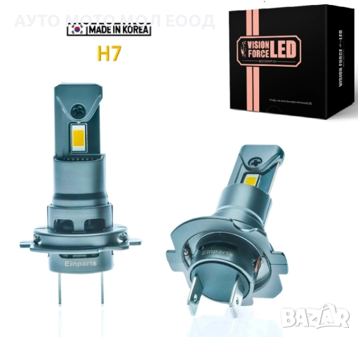 60W LED Мини Диодни крушки H7, 12V, 5000К, Canbus+300% Светлина., снимка 2 - Аксесоари и консумативи - 52368811