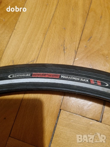 гуми за колело велосипед schwalbe Kevlar maraton slick 35-559 26×1.35, снимка 4 - Части за велосипеди - 53472619