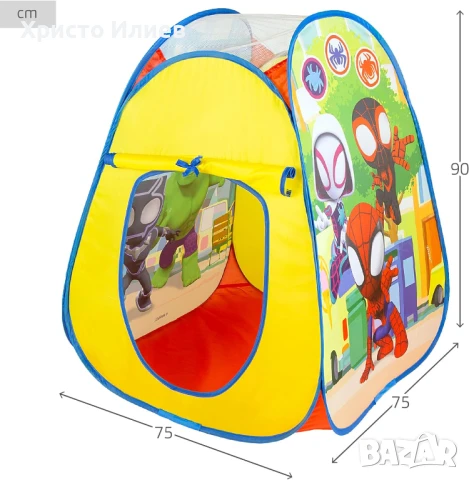 Детска палатка pop up Спайди Спадърмен Spidey с чанта за съхранение, снимка 6 - Други - 51020230