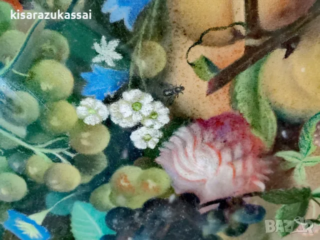 Огромна картина   Натюрморт - техника Сух пастел., снимка 5 - Картини - 48816514