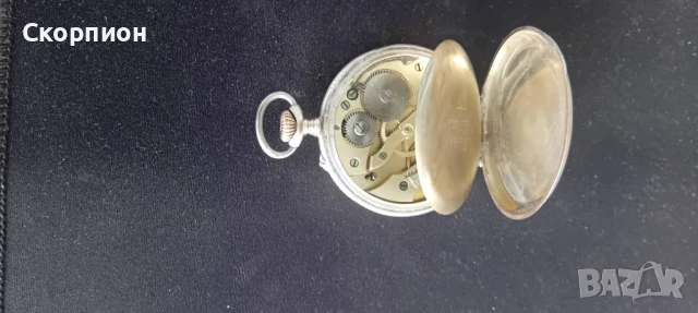 Швейцарски СРЕБЪРЕН джобен часовник Remontuar CILINDRE - 6 RUBIS- 1905г. - ПЕРФЕКТЕН с позлата, снимка 12 - Джобни - 51389193