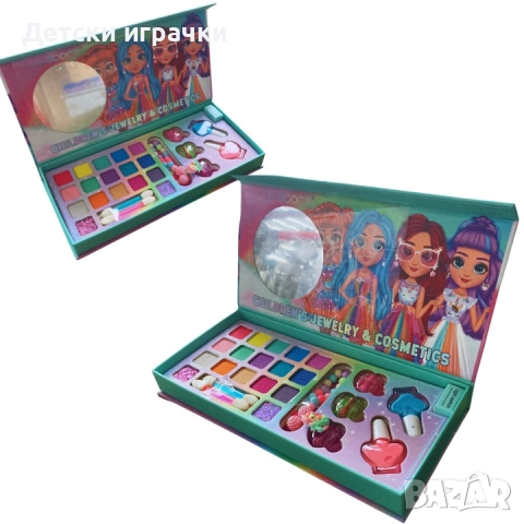 Комплект гримове за деца с LED осветление, Еднорог, с гривна, снимка 7 - Други - 52664114