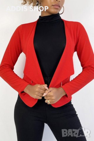 Дамско сако (блейзър) с ревер и джобове с цип, 3цвята - 024, снимка 14 - Сака - 43595494
