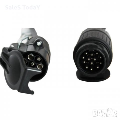 Кабел конектор, от 7 към 13 пина, Адаптор, преходник, букса за кемпер, караван и ремарке 