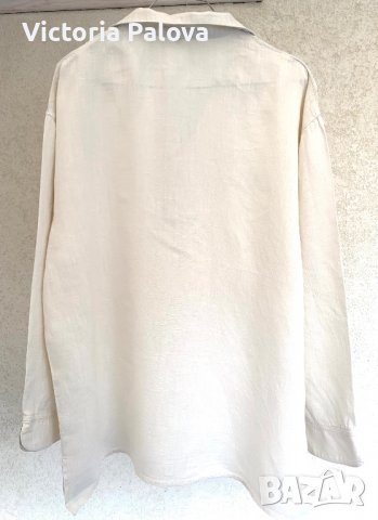 Свободна риза/блуза от груб лен унисекс, снимка 6 - Туники - 39905906