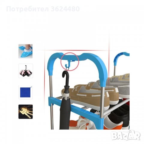 Метална етажерка за обувки на 6 нива Метална етажерка за обувки на 6 нива Метална етажерка за обувки, снимка 4 - Други стоки за дома - 39955983