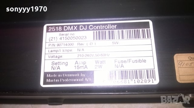 martin 2518 dmx dj controller-made in denmark-внос швеицария, снимка 16 - Други - 27493192