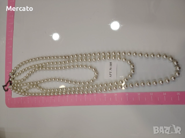 Гердан 3 реда перли АРТ №105, снимка 7 - Колиета, медальони, синджири - 52306811