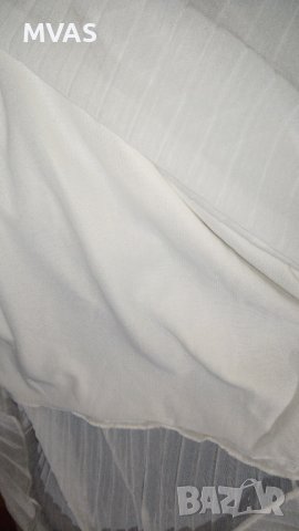 Нова бяла воалена плисирана пола S-M, снимка 4 - Поли - 37534528