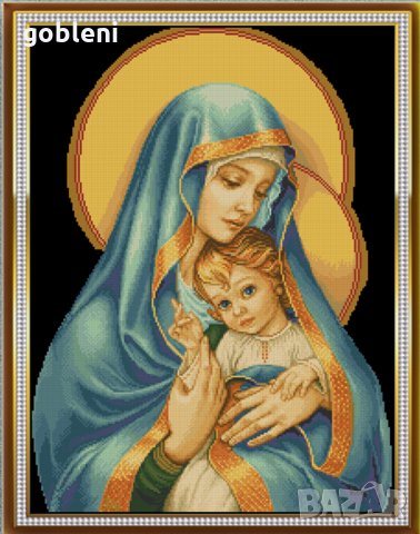 гоблен "БЛАГОДАТНА ИКОНА" Д46; размери /24*32/см.; 36 цвята
