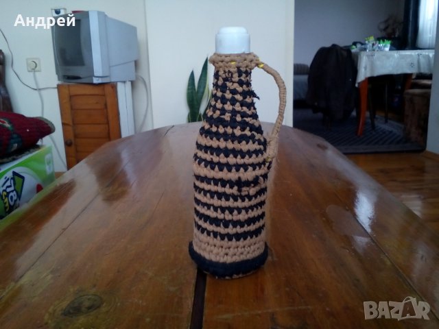 Старо плетено шише,бутилка #3, снимка 1 - Антикварни и старинни предмети - 28675176