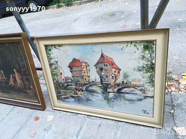 Ri-106х75см-голяма картина с рамка-рисувано върху платно, снимка 4 - Колекции - 26810627