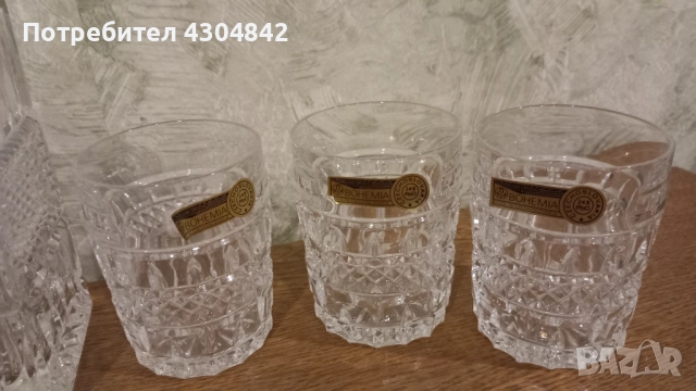 Кристален сервиз за уиски Bohemia, снимка 3 - Сервизи - 52299894