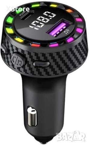 Трансмитер USB зарядно за кола с двоен порт,бързо зареждане,12-24V, снимка 9 - Аксесоари и консумативи - 52482931