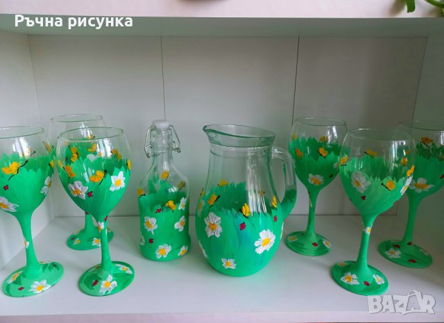 Ръчно рисуван комплект "Пролетна радост", снимка 1 - Декорация за дома - 43966277